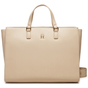 τσάντα tommy hilfiger fresh satchel aw0aw16681 μπεζ σε προσφορά