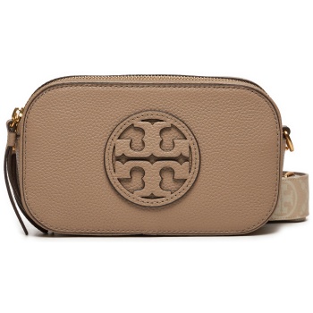 τσάντα tory burch miller mini crossbody bag 150153 μπεζ