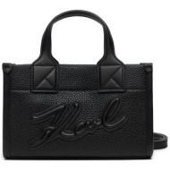 τσάντα karl lagerfeld 245w3093 μαύρο απομίμηση δέρματος/-απομίμηση δέρματος