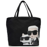 τσάντα karl lagerfeld 245w3850 μαύρο ύφασμα - ύφασμα