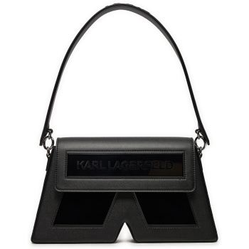 τσάντα karl lagerfeld 245w3076 μαύρο φυσικό δέρμα/grain σε προσφορά