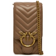 τσάντα pinko love one smart . pe 24 pltt 102739 a0gk καφέ φυσικό δέρμα/grain leather