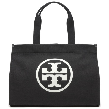 τσάντα tory burch ella 148792 μαύρο ύφασμα - ύφασμα σε προσφορά