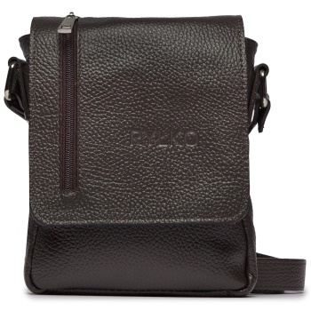 τσάντα ryłko r40678tb καφέ φυσικό δέρμα/grain leather
