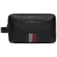 τσαντάκι καλλυντικών tommy hilfiger transit medium washbag am0am12516 μαύρο απομίμηση δέρματος/-απομ