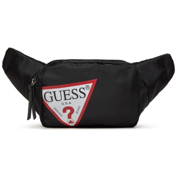 τσαντάκι μέσης guess h4rz00 wfmr0 μαύρο ύφασμα - ύφασμα