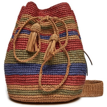 τσάντα manebi beach bucket v 9.0 ae καφέ ύφασμα - ύφασμα σε προσφορά