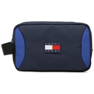 τσαντάκι καλλυντικών tommy jeans tjm function washbag am0am11027 σκούρο μπλε απομίμηση δέρματος/-απο