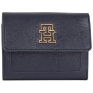 γυναικείο πορτοφόλι tommy hilfiger th timeless med flap w bill aw0aw15258 σκούρο μπλε