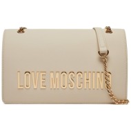 τσάντα love moschino jc4192pp1lkd0110 εκρού απομίμηση δέρματος/-απομίμηση δέρματος