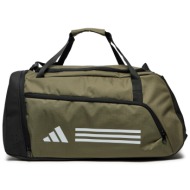 σάκος adidas essentials 3-stripes duffel bag medium iz1918 πράσινο υφασμα/-ύφασμα