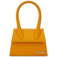 τσάντα jacquemus 213ba002-3163 πορτοκαλί φυσικό δέρμα/grain leather