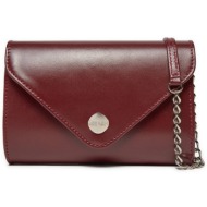 τσάντα ryłko r10122tb μπορντό φυσικό δέρμα - grain leather