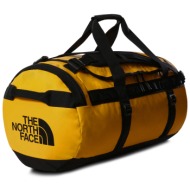 σάκος the north face base camp duffel nf0a52sa4wp1 κίτρινο ύφασμα - ύφασμα