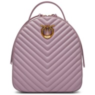 σακίδιο pinko love click classic backpack . pe 24 pltt 102530 a1j2 μωβ φυσικό δέρμα - grain leather