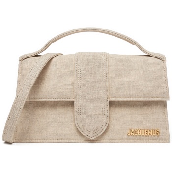 τσάντα jacquemus le grand bambino 213ba007-3071 μπεζ ύφασμα