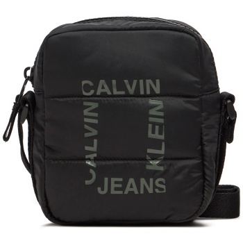 τσαντάκι calvin klein jeans grid logo iu0iu00649 μαύρο σε προσφορά