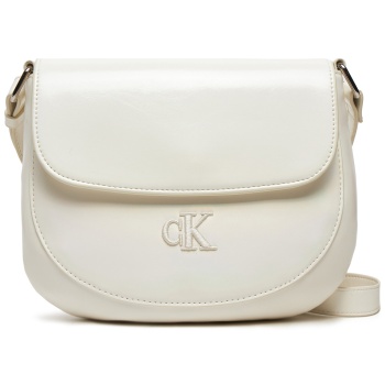 τσάντα calvin klein jeans iridescent iu0iu00644 λευκό