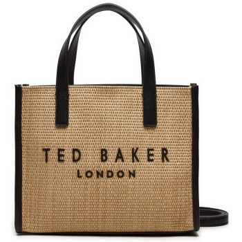 τσάντα ted baker paolina 275174 μπεζ ύφασμα - ύφασμα σε προσφορά