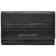 μεγάλο πορτοφόλι γυναικείο pierre cardin tilak130 μαύρο φυσικό δέρμα - grain leather