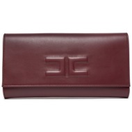 τσάντα elisabetta franchi bs-76n-47e2-v450 μπορντό φυσικό δέρμα - grain leather