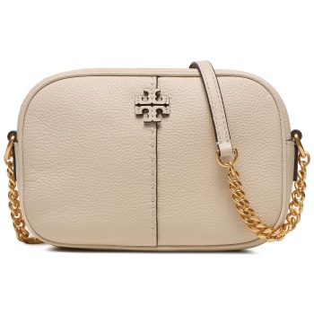 τσάντα tory burch mcgraw camera 147578 εκρού φυσικό δέρμα  σε προσφορά