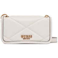 τσάντα guess clian (qb) hwqb91 91780 εκρού απομίμηση δέρματος/-απομίμηση δέρματος