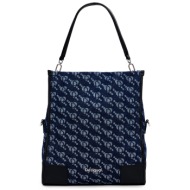 τσάντα desigual arco lovert 24waxa38 μπλε ύφασμα - ύφασμα