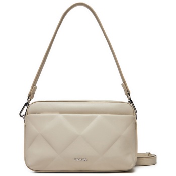 τσάντα calvin klein diamond quilt camera bag w/pkt σε προσφορά