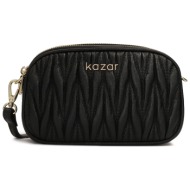 τσάντα kazar abeela 88447-01-00 μαύρο φυσικό δέρμα - grain leather