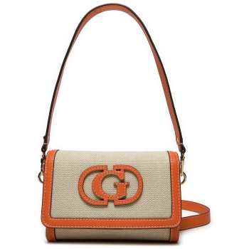 τσάντα guess hwag95 24190 μπεζ ύφασμα - ύφασμα σε προσφορά
