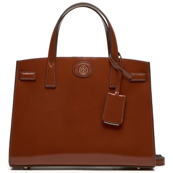 τσάντα tory burch 166201 σκούρο μπλε φυσικό δέρμα - grain σε προσφορά