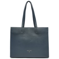 τσάντα patrizia pepe 8ba172/l001-s688 γκρι φυσικό δέρμα - grain leather