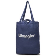 τσάντα wrangler easy tote 112358078 σκούρο μπλε ύφασμα - ύφασμα