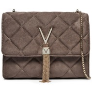 τσάντα valentino charlotte vbs8h109 καφέ ύφασμα - ύφασμα