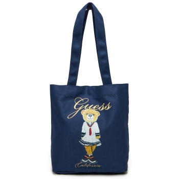 τσάντα guess j5rz18 wgri0 σκούρο μπλε ύφασμα - ύφασμα σε προσφορά