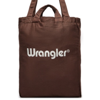 τσάντα wrangler easy tote 112358079 καφέ ύφασμα - ύφασμα σε προσφορά
