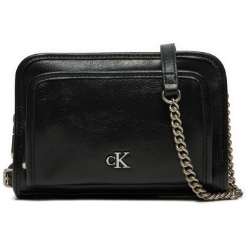 τσάντα calvin klein jeans k60k613047 μαύρο ύφασμα - ύφασμα σε προσφορά