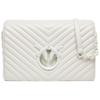 τσάντα pinko love click classic 100063 a0vm z15b λευκό