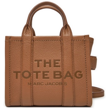 τσάντα marc jacobs h053l01re22 καφέ φυσικό δέρμα - grain