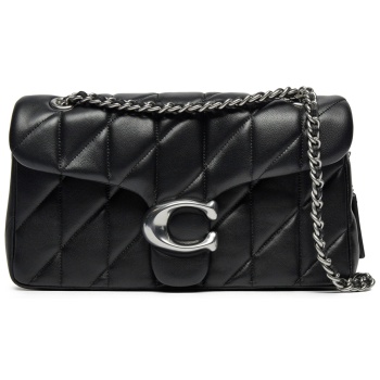 τσάντα coach tabby cp150 μαύρο φυσικό δέρμα - grain leather
