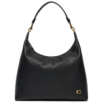 τσάντα coach juliet cy817 μαύρο φυσικό δέρμα - grain leather