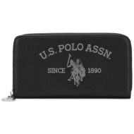 πορτοφόλι u.s. polo assn. wiuxt8413wvp μαύρο yλικό - πολυουρεθάνη