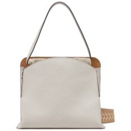 τσάντα gianni chiarini asia bs 11236 rngdbl-naetn λευκό φυσικό δέρμα - grain leather