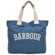 τσάντα barbour emily denim tote bag lba0472bl31 μπλε ύφασμα - ύφασμα