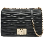 τσάντα furla wb01672 bx3221 o6000 μαύρο φυσικό δέρμα - grain leather