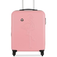 βαλίτσα καμπίνας semi line t5920-1 ροζ υλικό - abs