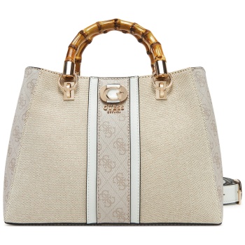 τσάντα guess hwag93 37060 εκρού ύφασμα - ύφασμα σε προσφορά