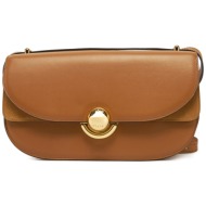 τσάντα furla sfera s wb01490 bx0428 ry000 καφέ φυσικό δέρμα - grain leather