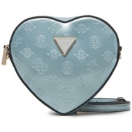 τσάντα guess hwtg94 96770 γαλάζιο ύφασμα - ύφασμα
